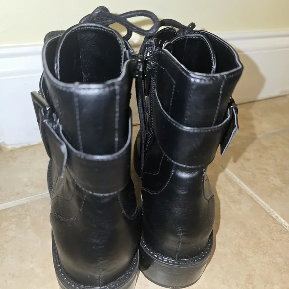 Nine West Rhinestone Embellished Ankle Black Boot Size 7 M - Picture 5 of 8